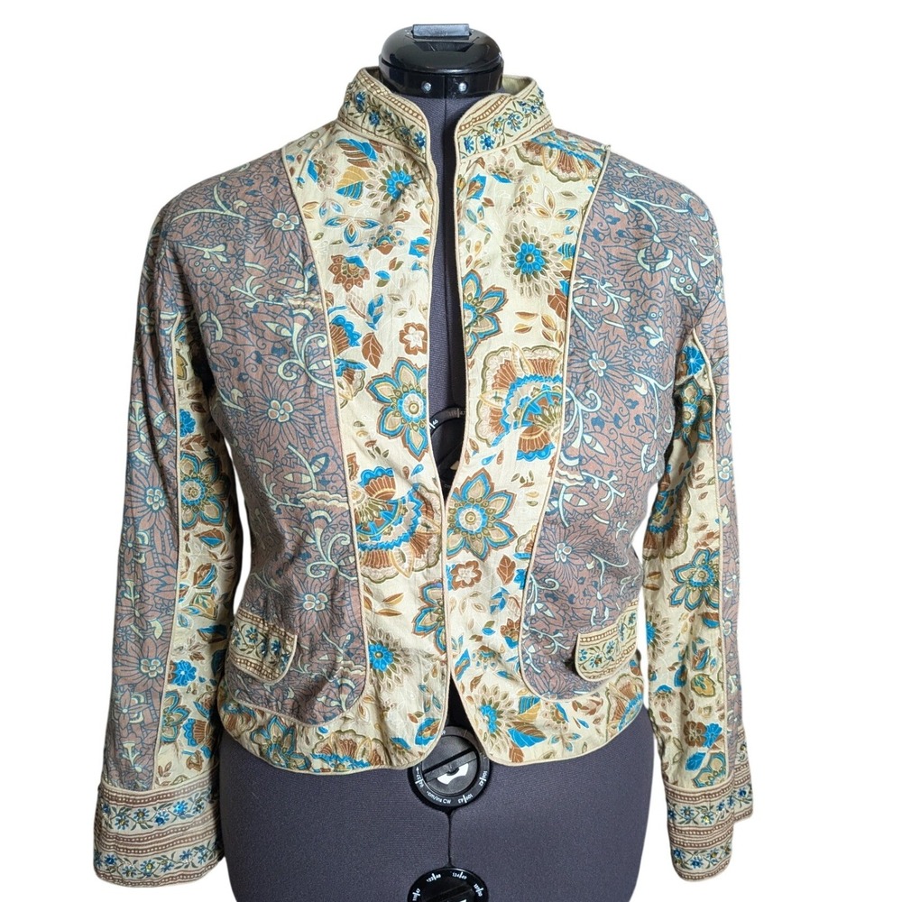 90s Phool Boho Beaded Floral Jacket XL